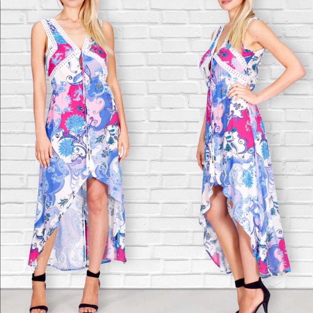 Luxmi Multiprint High-Low Dress #157